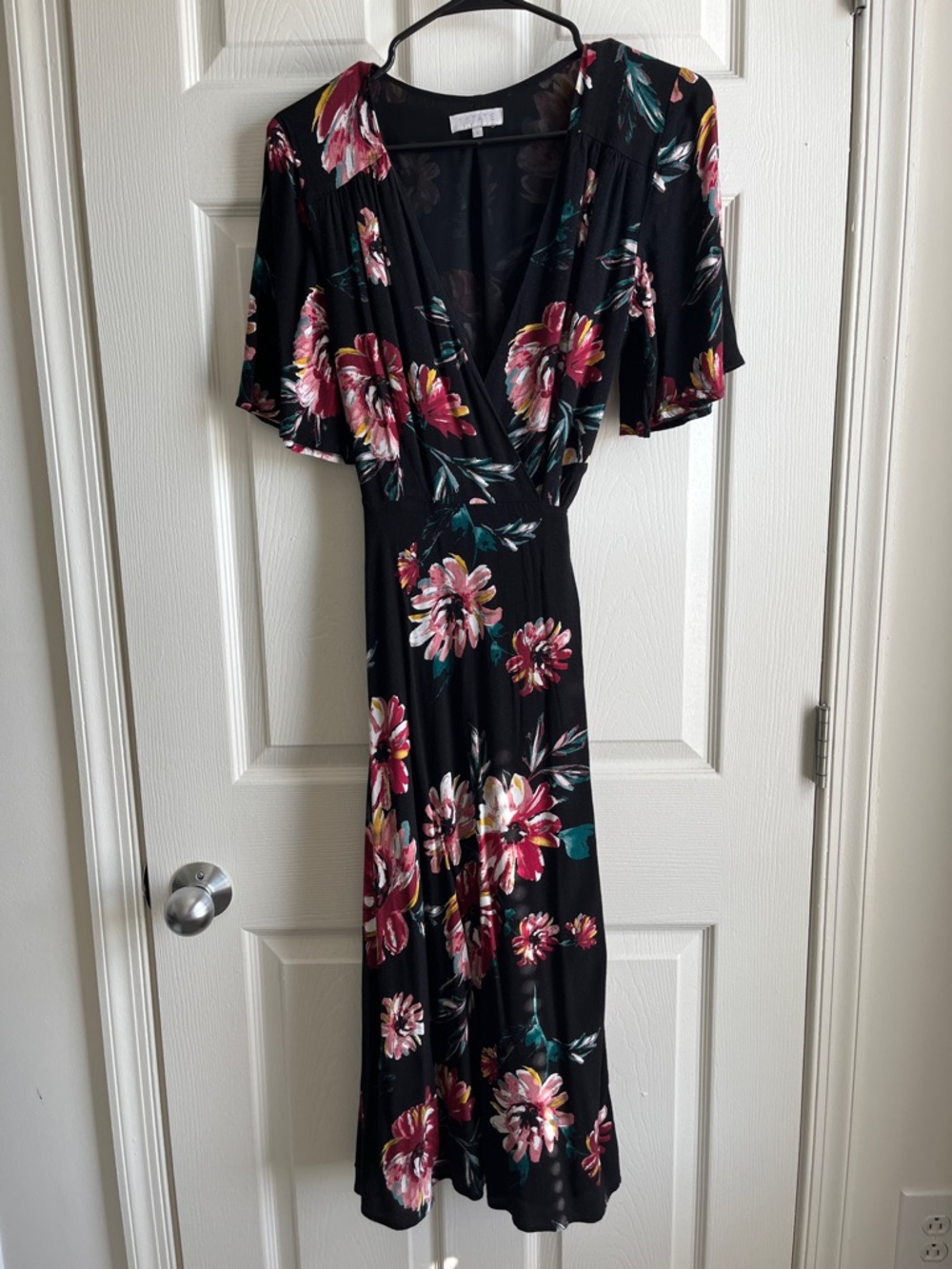 1. State Floral Wrap Dress